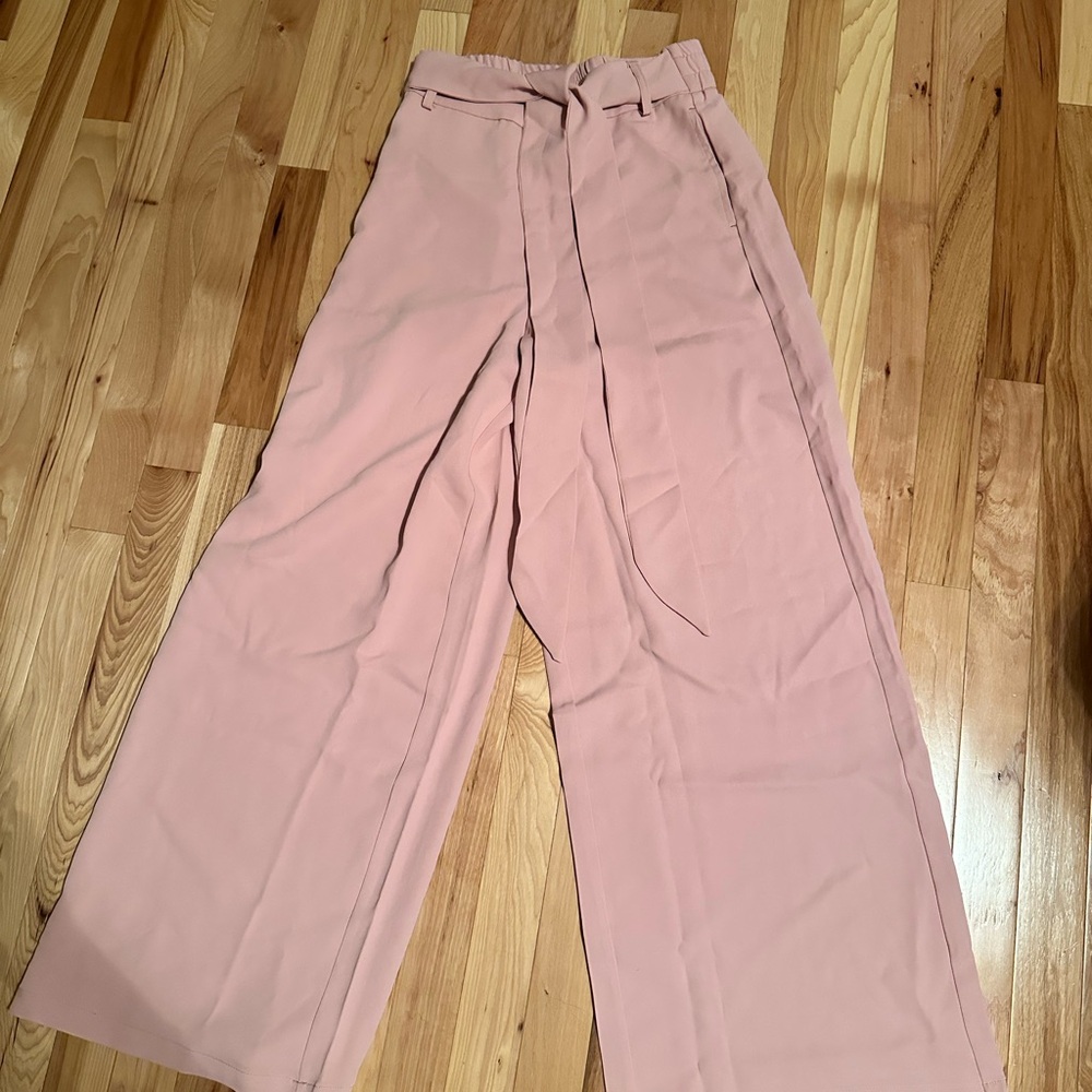 Halara high waisted tie front pants in evening sand size Medium